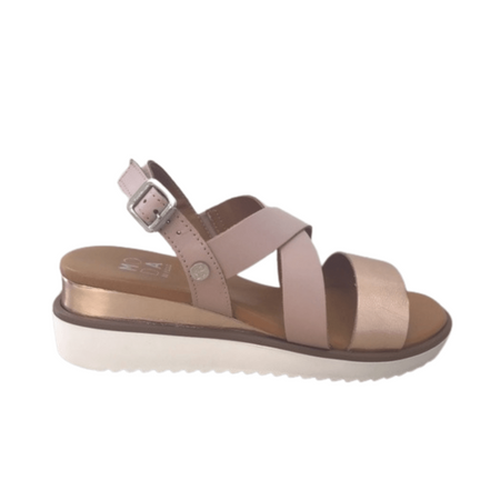Moda In Pelle Poziie Nude & Rose Gold Leather Sandals