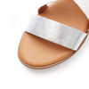 Moda In Pelle Poziie White & Silver Leather Sandals