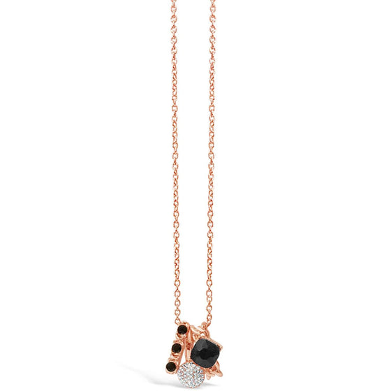 Absolute Rose Gold & Black Long Necklace N1009RS