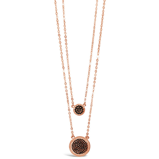 Absolute Rose Gold & Black Double Necklace n1046