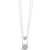Absolute Silver Double Necklace n1046SL 