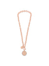 Absolute Rose Gold Circle Disc Necklace