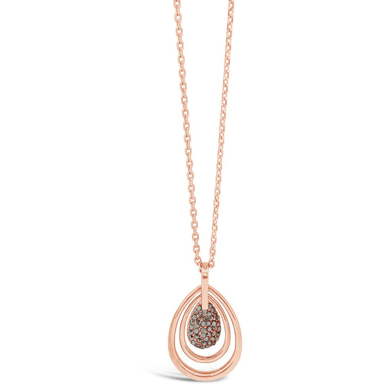 Absolute Rose Gold & Hematite Long Necklace n1137bk