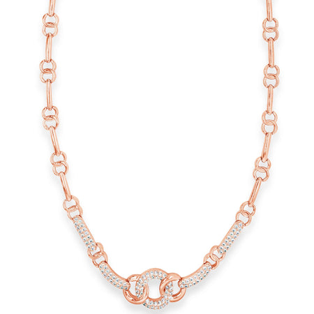 Absolute Rose Gold Circle Link Necklace