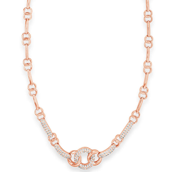 Absolute Rose Gold Circle Link Necklace