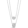 Absolute Silver Double Chain Necklace N2000SL