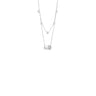 Absolute Silver Double Layer Necklace 