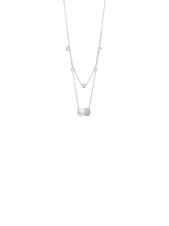 Absolute Silver Double Layer Necklace