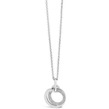Absolute Silver Linked Circles Long Necklace n2057SL 