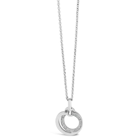 Absolute Silver Linked Circles Long Necklace