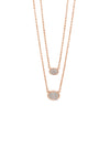 Absolute Rose Gold Double Oval Necklace