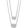 Absolute Silver Double Necklace n2069SL 