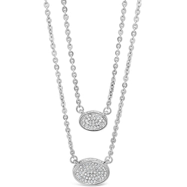 Absolute Silver Double Necklace n2069SL 