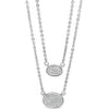 Absolute Silver Double Necklace n2069SL 