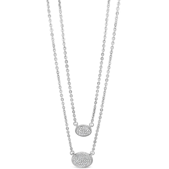 Absolute Silver Double Necklace n2069SL 