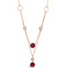 Absolute Rose Gold & Red Double Necklace N2122RE 