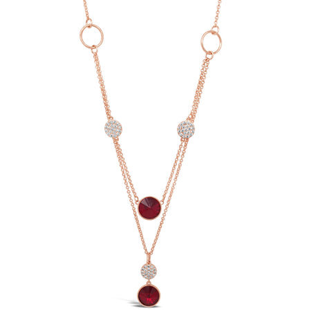 Absolute Rose Gold & Red Double Necklace