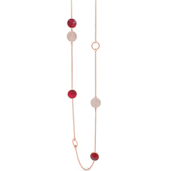 Absolute Rose Gold & Red Long Necklace