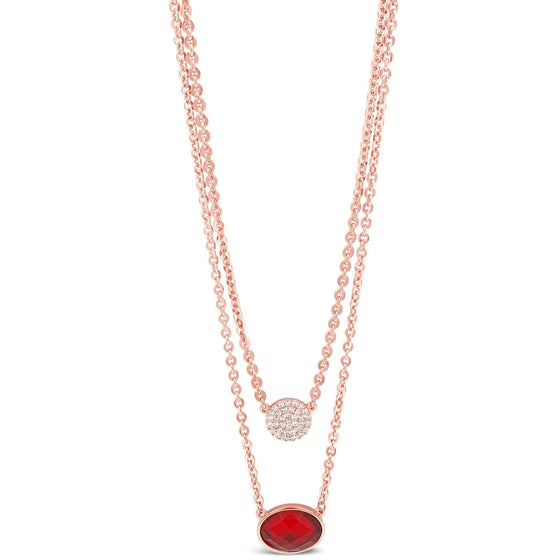 Absolute Rose Gold & Red Necklace
