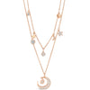 Absolute Double Moon Necklace - Rose Gold