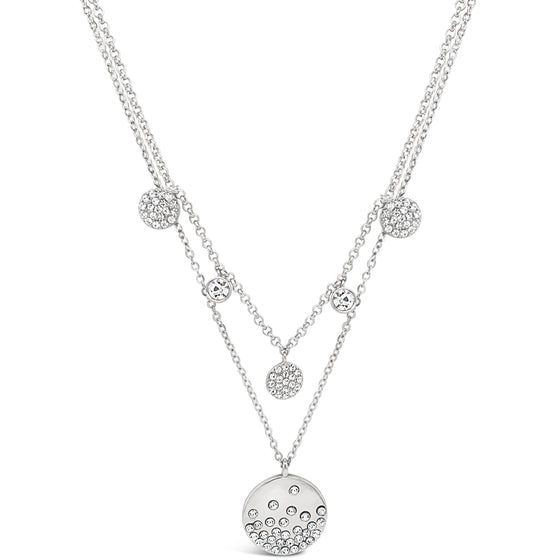 Absolute Sparkler Double Necklace - Silver N2138SL