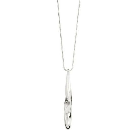 Pilgrim Alberte Wavy Silver Pendant Necklace