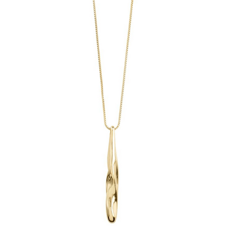 Pilgrim Alberte Wavy Gold Pendant Necklace