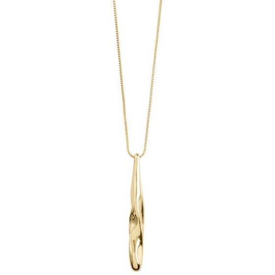 Pilgrim Alberte Wavy Gold Pendant Necklace