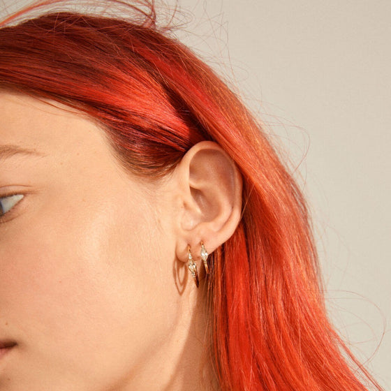 Pilgrim Alexandra Gold Crystal Hoop Earrings