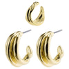 Pilgrim Amanda Gold Ear Cuff & Hoop Earrings