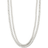 Pilgrim Blossom Silver Curb Chain Double Necklace