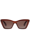 Pilgrim Dakota Angular Cat Eye Shaped Sunglasses - Brown