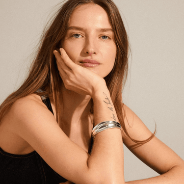 Pilgrim Dreams Wavy Silver Bangle