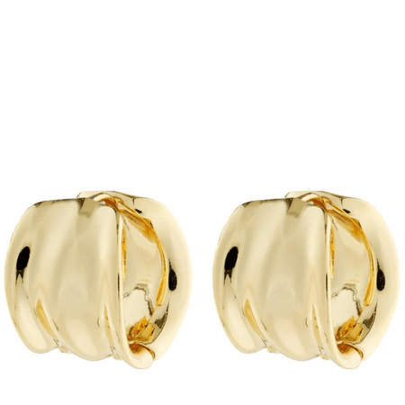 Pilgrim Dreams Wide Gold Hoop Earrings