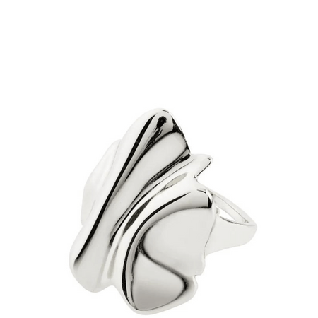 Pilgrim Em Wavy Silver Statement Ring