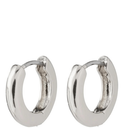 Pilgrim Francis Silver Chunky Mini Huggie Hoop Earrings