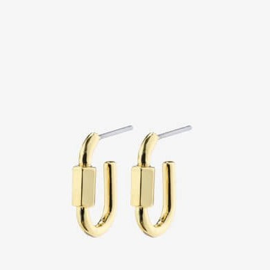 Pilgrim Hopeful Mini Carabiner Gold Earrings