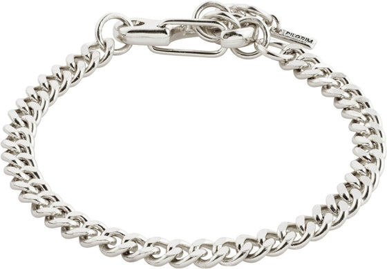 Pilgrim Hopeful Silver Curb Chain Bracelet