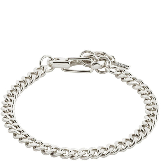 Pilgrim Hopeful Silver Curb Chain Bracelet