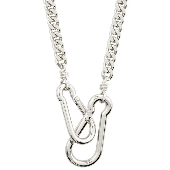 Pilgrim Hopeful Silver Curb Chain Necklace