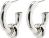 Pilgrim Hopeful Silver Huggie Hoop Earrings