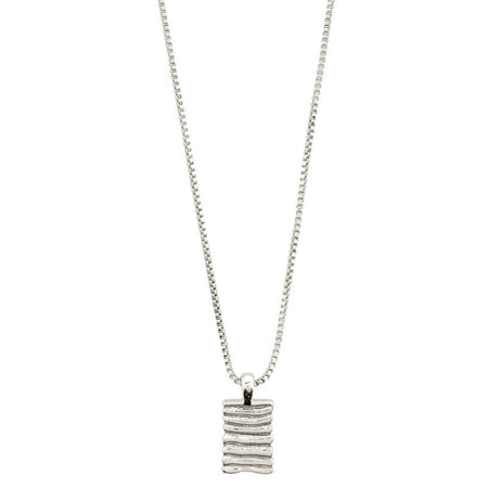 Pilgrim Jemma Square Silver Pendant Necklace