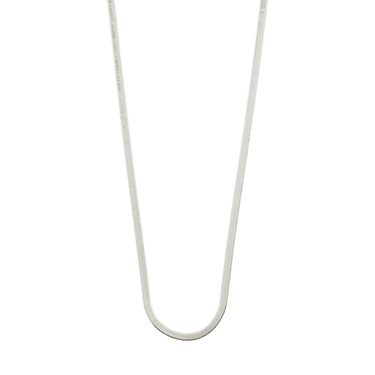 Pilgrim Joanna Flat Snake Chain Necklace- Silver