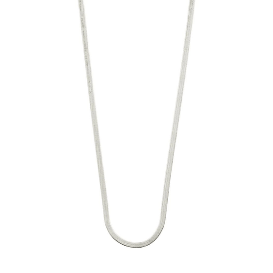 Pilgrim Joanna Flat Snake Chain Necklace- Silver