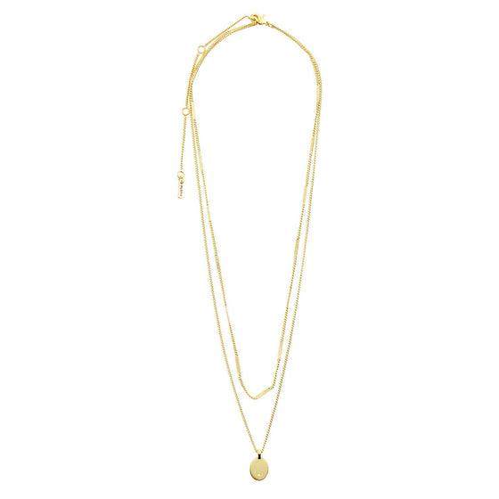 Pilgrim Julietta Crystal Coin Gold Necklace