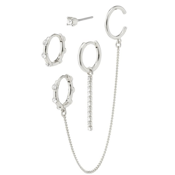 Pilgrim Lea Silver Earrings (Set)