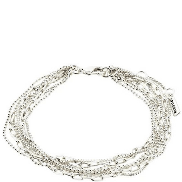 Pilgrim Lilly Silver Fine Layered Bracelet