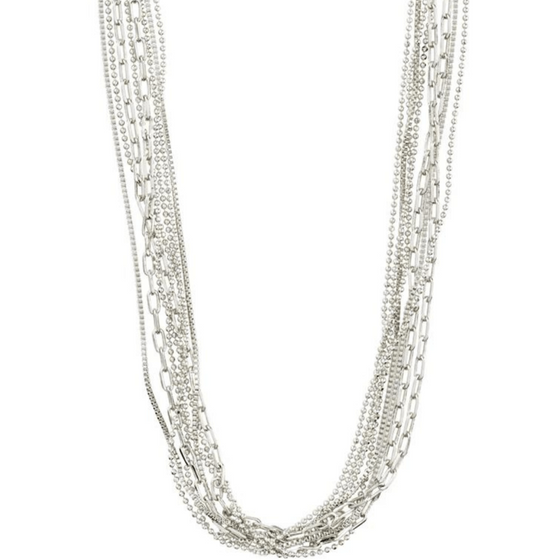 Pilgrim Lilly Silver Fine Layered Necklace