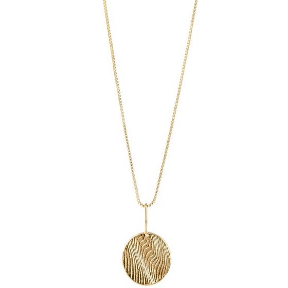 Pilgrim Love Coin Gold Necklace