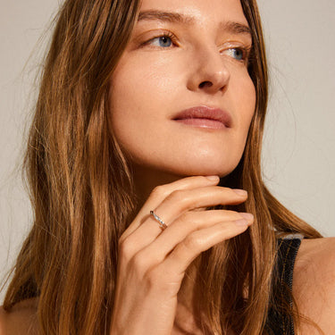 Pilgrim Lulu Twirl Silver Stacking Ring